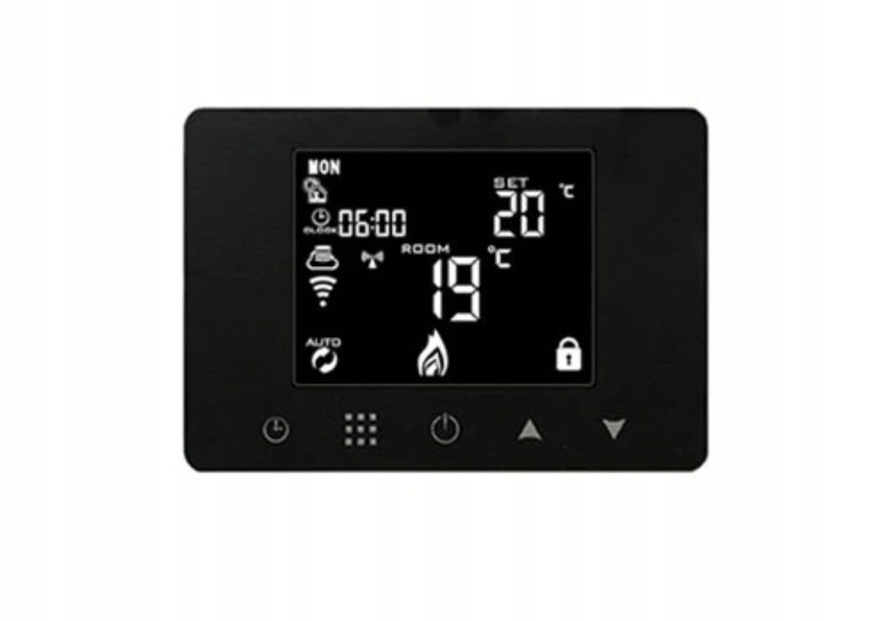 Wireless room thermostat BOT WiFi Tuya RT9 16A black