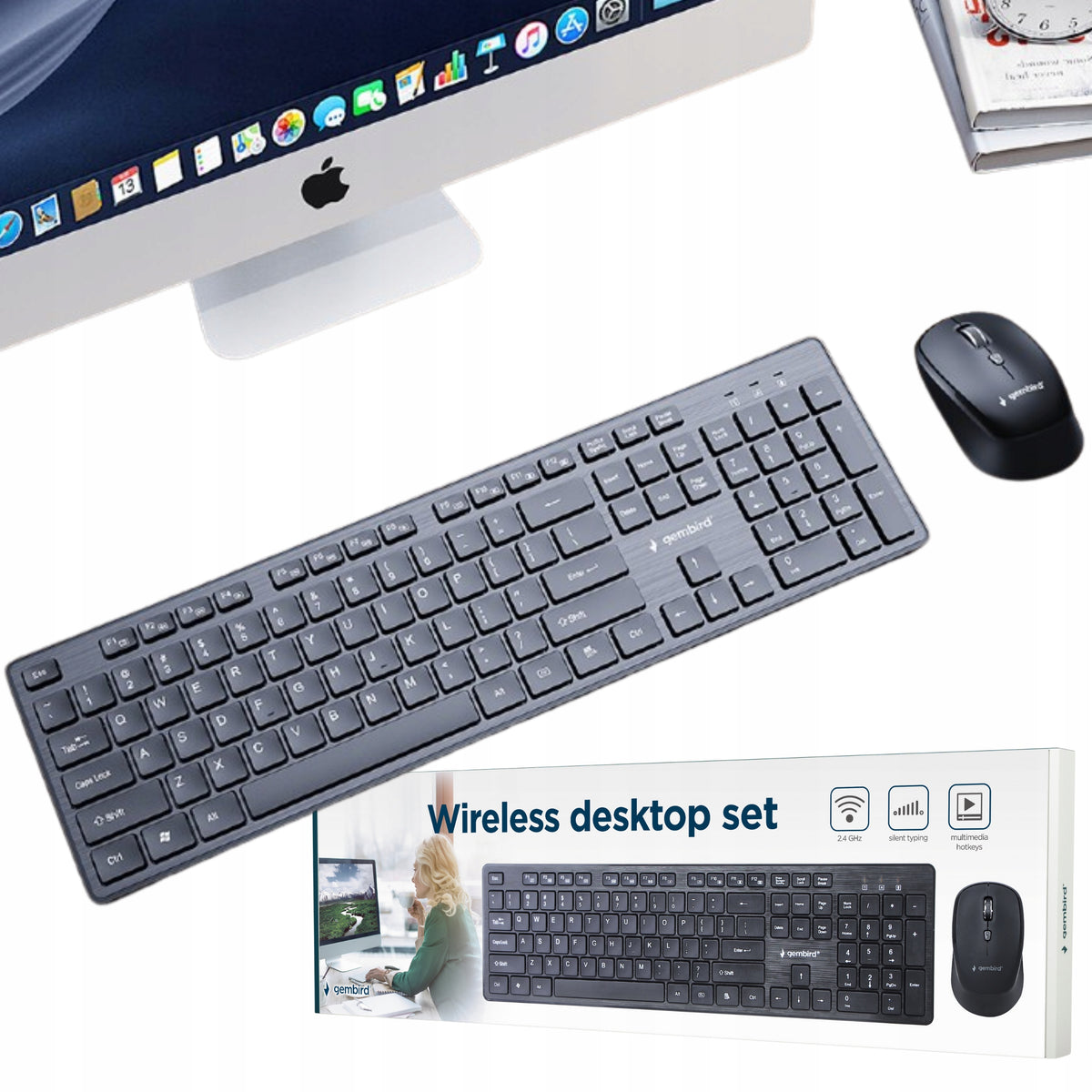 Wireless set HYBRID KEYBOARD US MOUSE KBS-WCH-04 Gembird