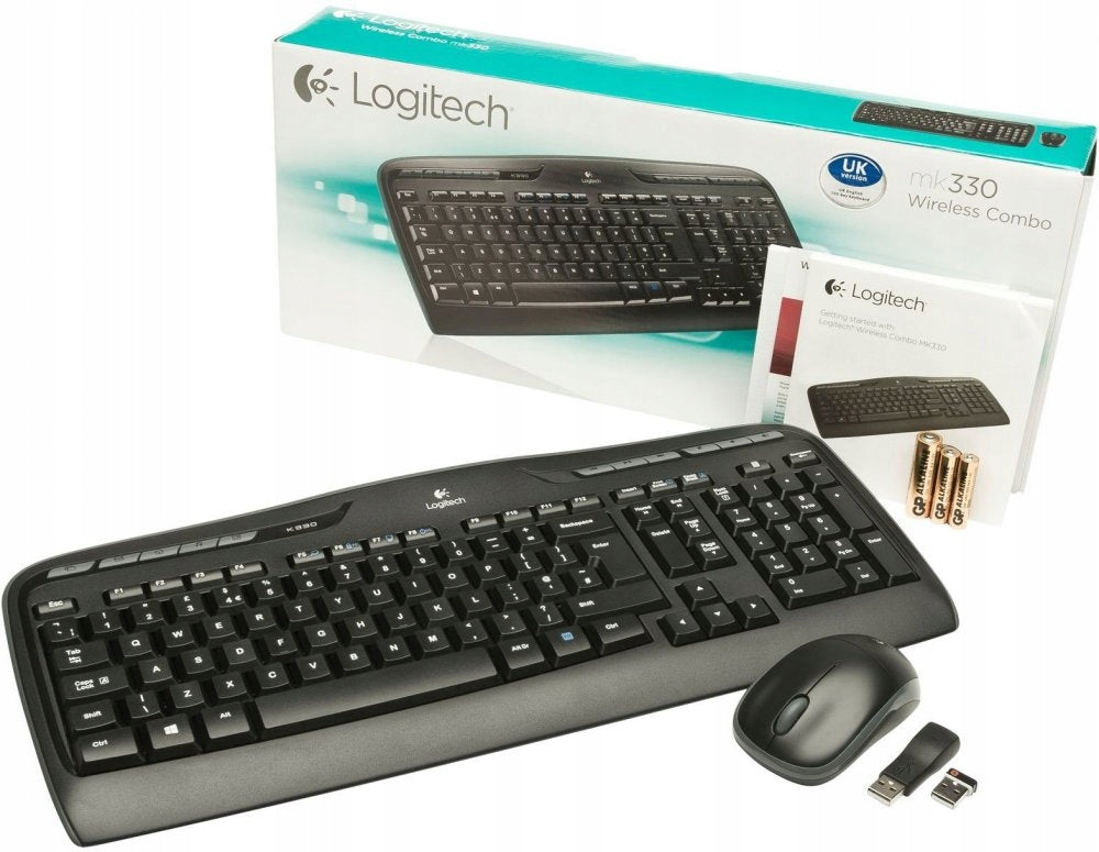 Wireless set Logitech keyboard and mouse Manufacturer code brak