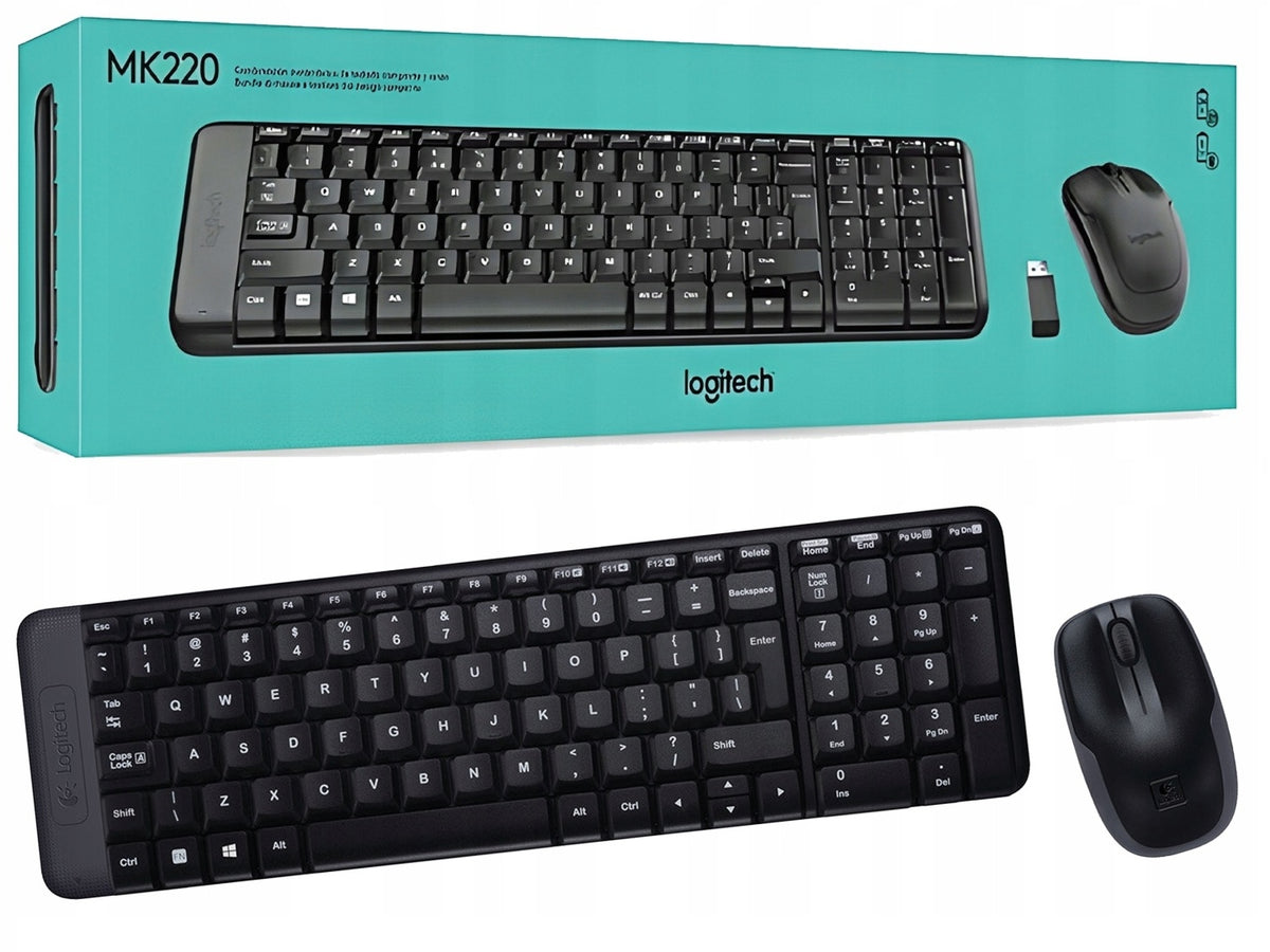 Wireless small keyboard and mouse Logitech MK220 computer MK-220 WIFI
