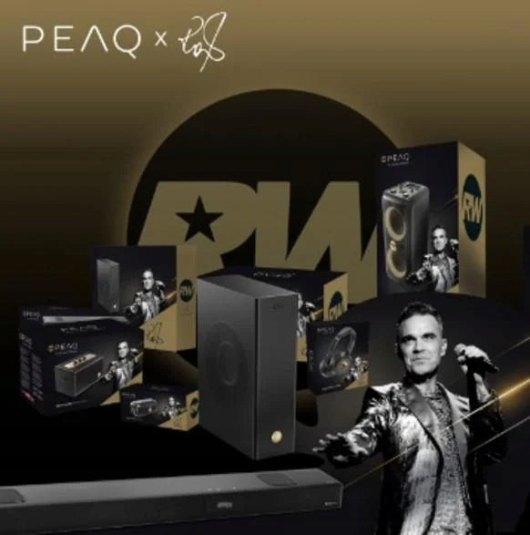 Wireless speaker PEAQ PPA 405-RW Robbie Williams Edition Black Batteries included yes