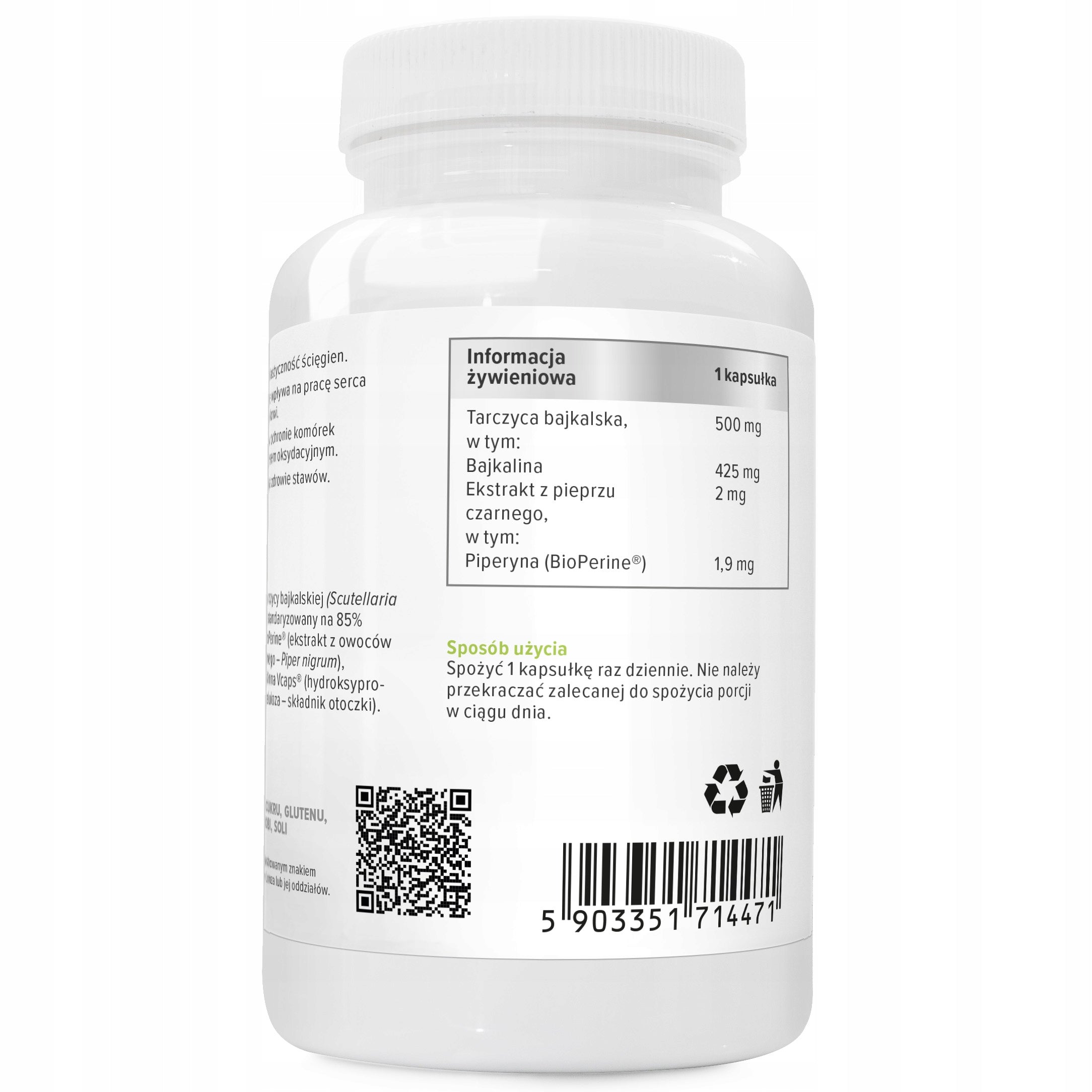Wish BAIKAL THYROID 500mg BIOPERINE Baikalin Heart Tension Peace 90k Brand Wish Pharmaceutical