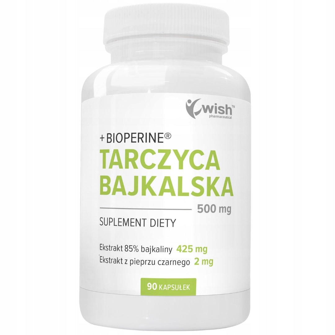 Wish BAIKAL THYROID 500mg BIOPERINE Baikalin Heart Tension Peace 90k