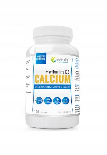 Wish Calcium 1000 mg + Vitamin D3 CALCIUM Strong bones teeth 120 capsules