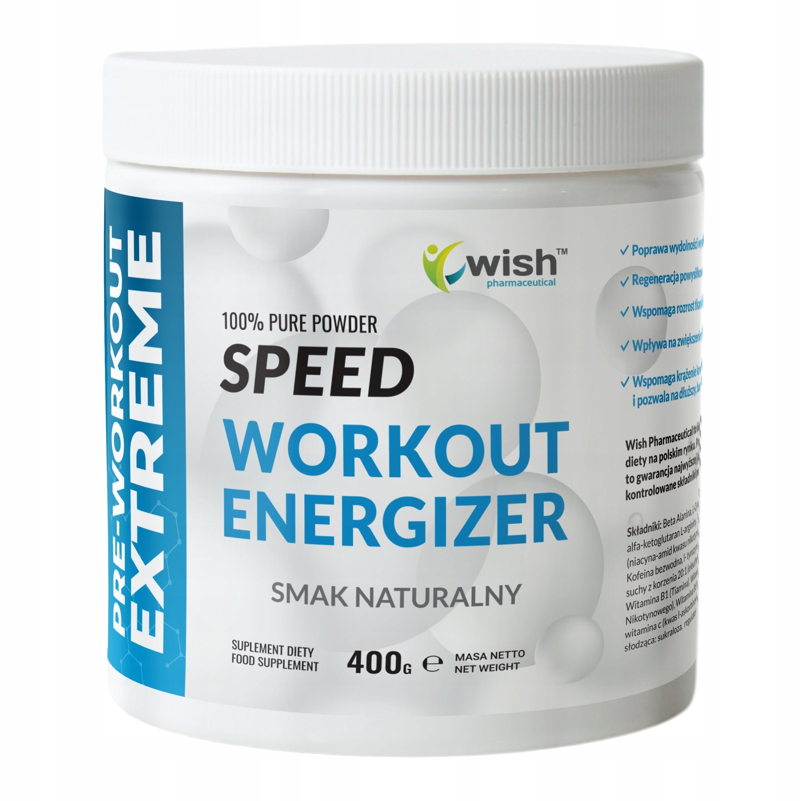 Wish Pharmaceutical Pre-workout Boster Powder 400 g