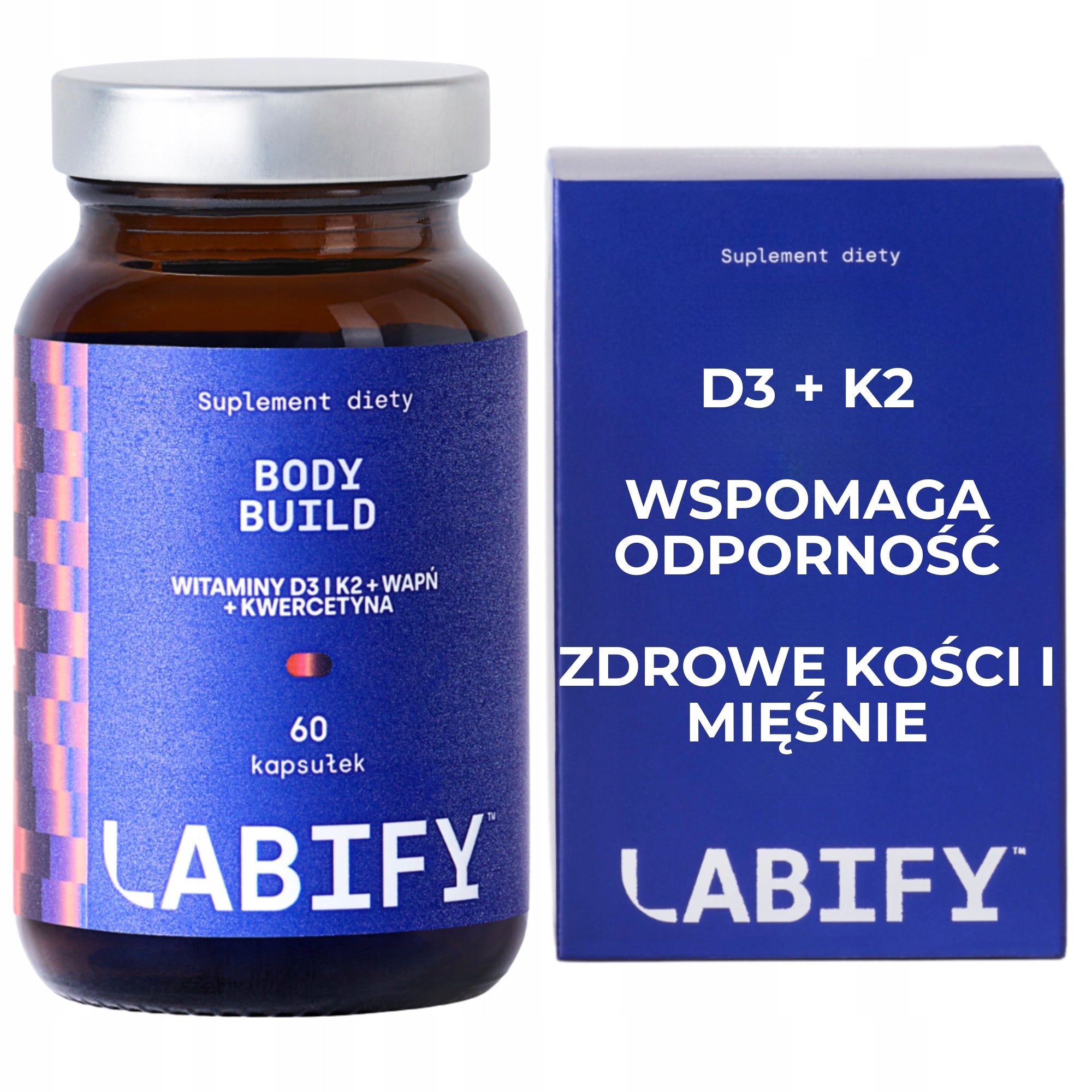 Wit. D3 + K2 MK7 Labify Body Build bone regeneration immunity 60 kaps