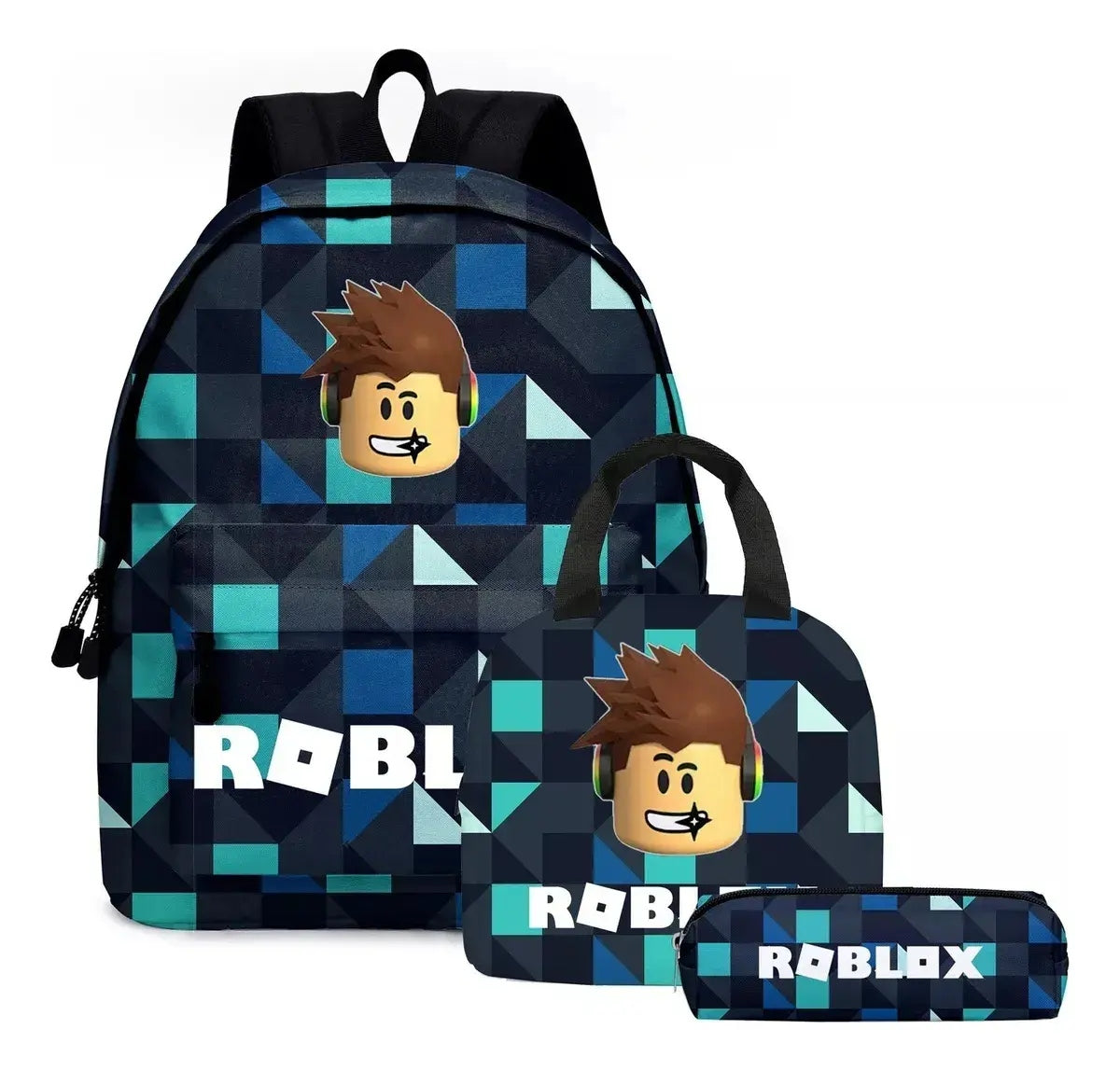 With Roblox School Backpack with Second Breakfast Box and Pencil Case 3 Pcs