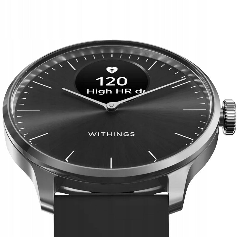 Withings Scanwatch Light watch pulse measurement, 37mm smartwatch black steel