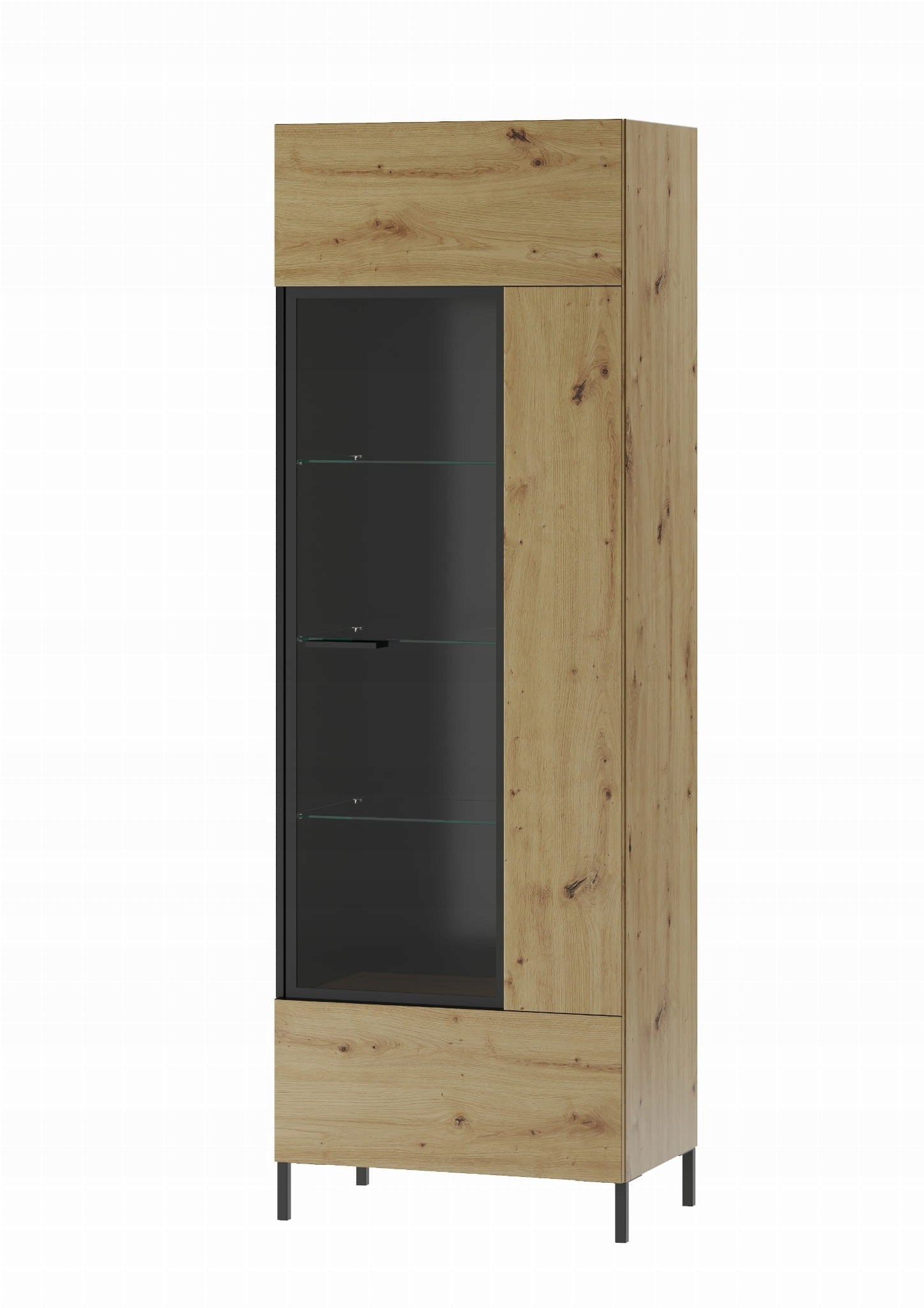 Vitrine Szynaka Meble Lucas 10, braun/schwarz 