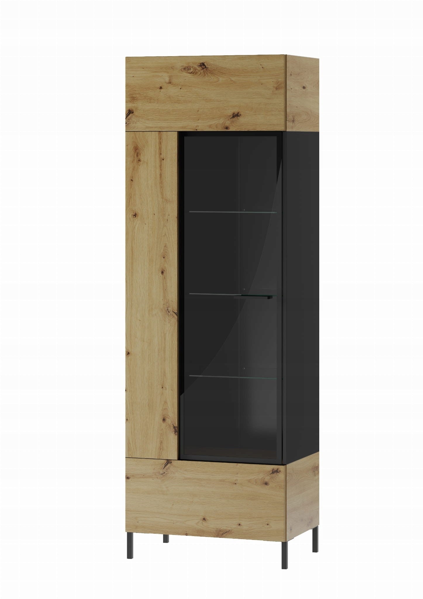 Vitrine Szynaka Meble Lucas 10, braun/schwarz 