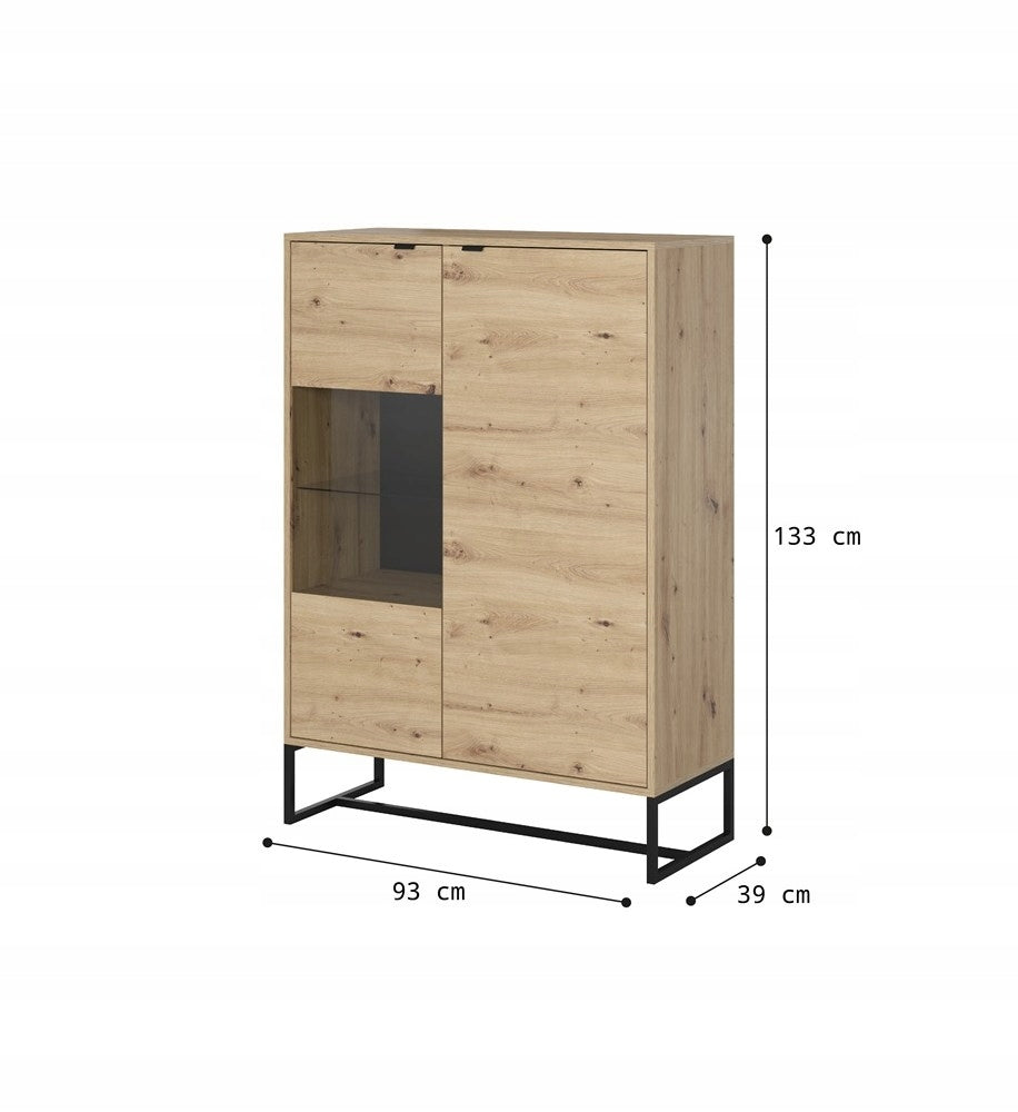 Vitrine AKL Furniture Amber AWT93, braun 
