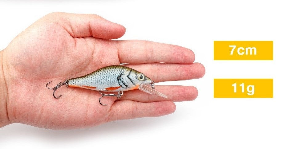 Wobbler Rattle Crankbait - 7cm 11g - silvery carp - pike perch Model CRANK-NAT