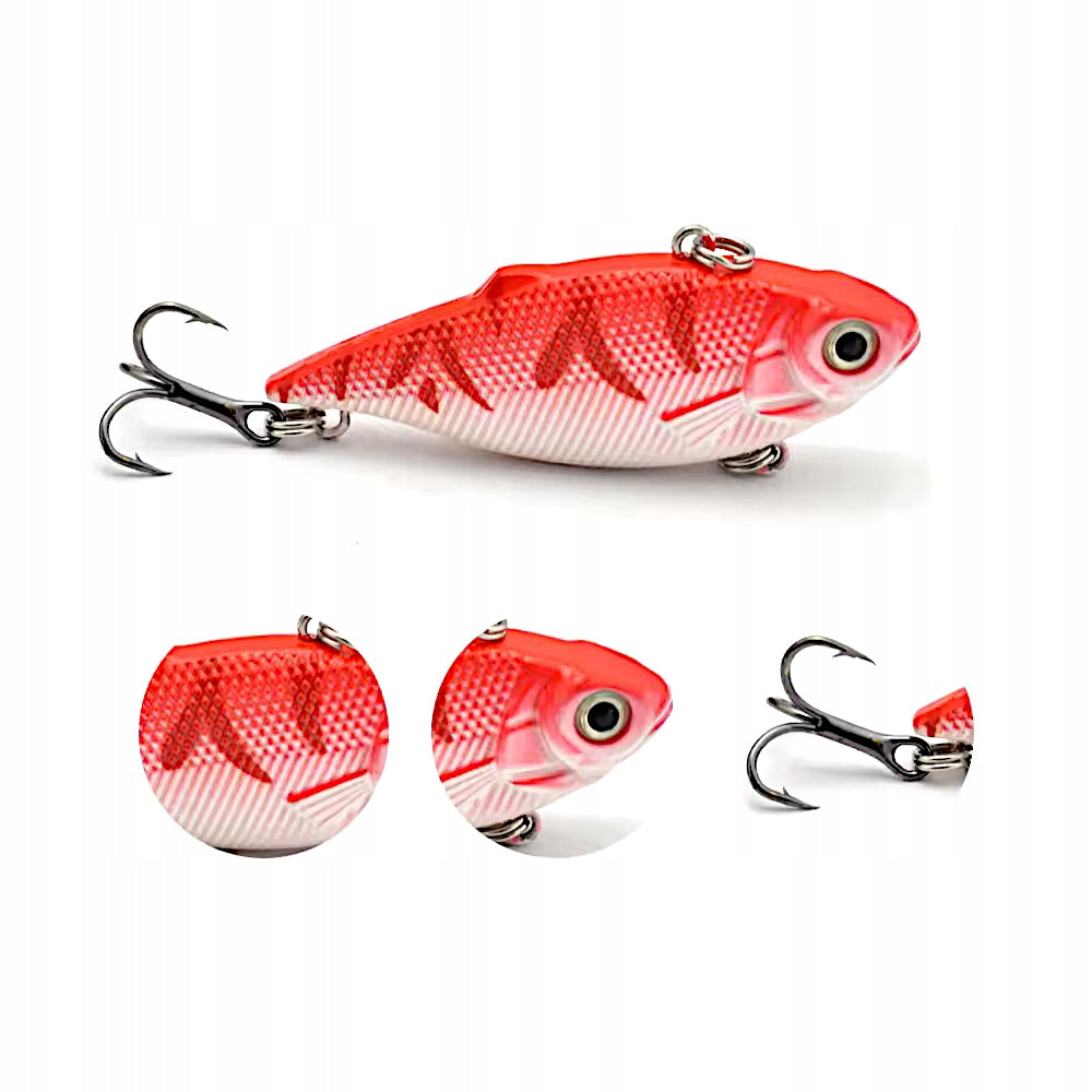 Wobbler for Trout Perch Bolenia 7cm + Spinners 5cm Lures Set VIB 6pcs Brand ETUSO