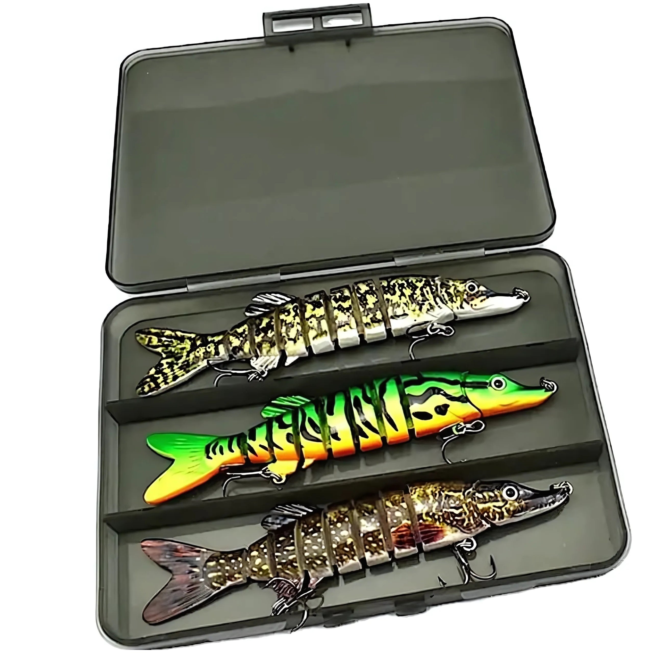Wobblers ETUSO for Pike 12cm 17g Set of 3pcs Spinning Lures