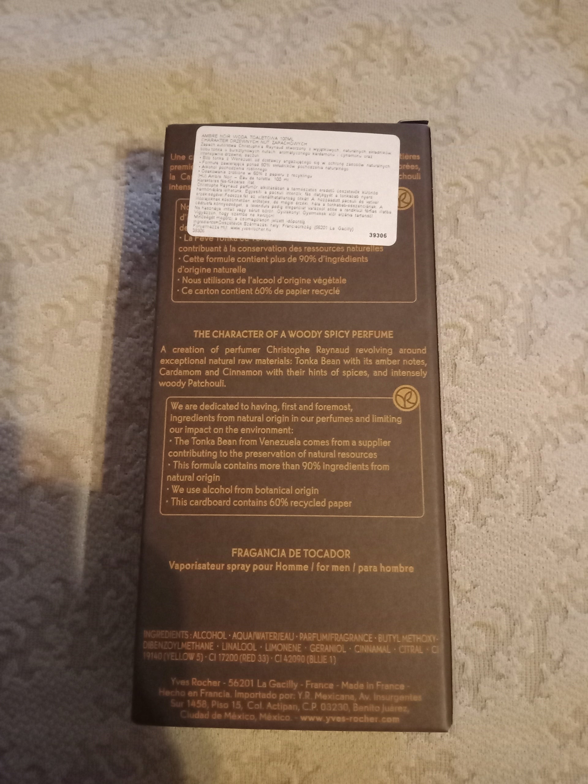 Woda toaletowa Yves Rocher 100 ml Ambre noir Brand Yves Rocher
