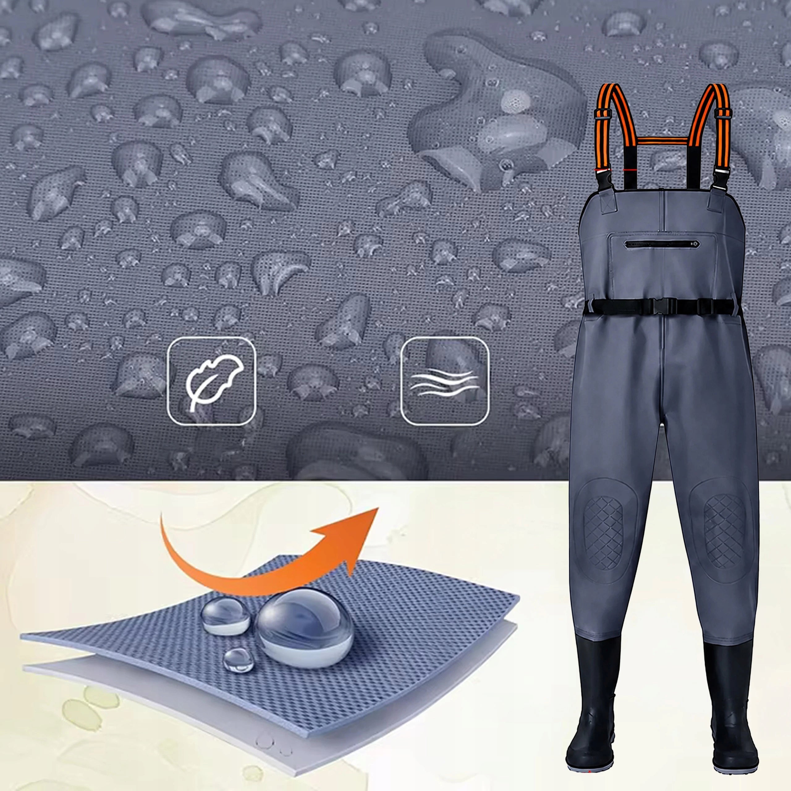 Wodery Bottoms Fishing Pants Rubber Fishing Working Protective 45 Model RC-K-2565