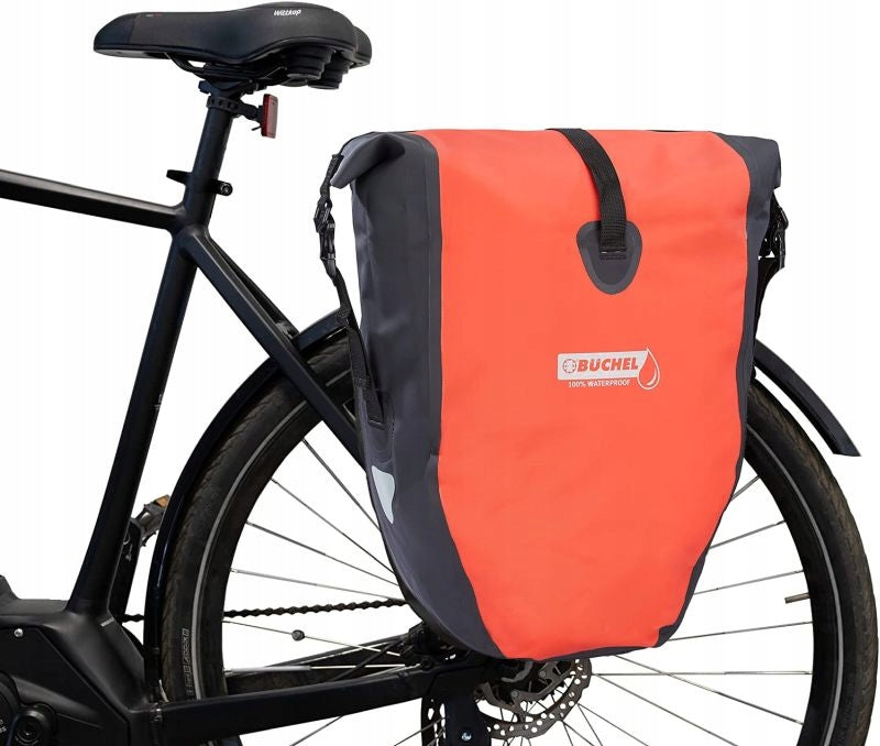 Dviračio krepšys Buchel, 25 l, oranžinis