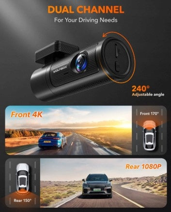 Wolfbox i05 car camera 4K+1080P GPS WiFi front/rear video recorder Packaging status original