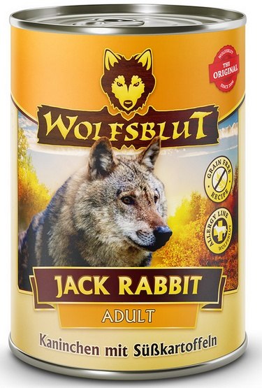Wolfsblut Dog Jack Rabbit - rabbit, hare and sweet potatoes can 395g