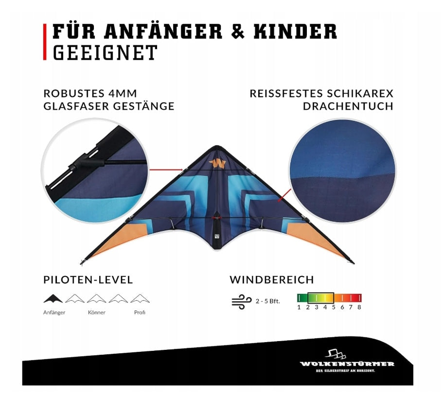 Wolkenstürmer Fancy Children's stunt kite Brand Wolkensturmer