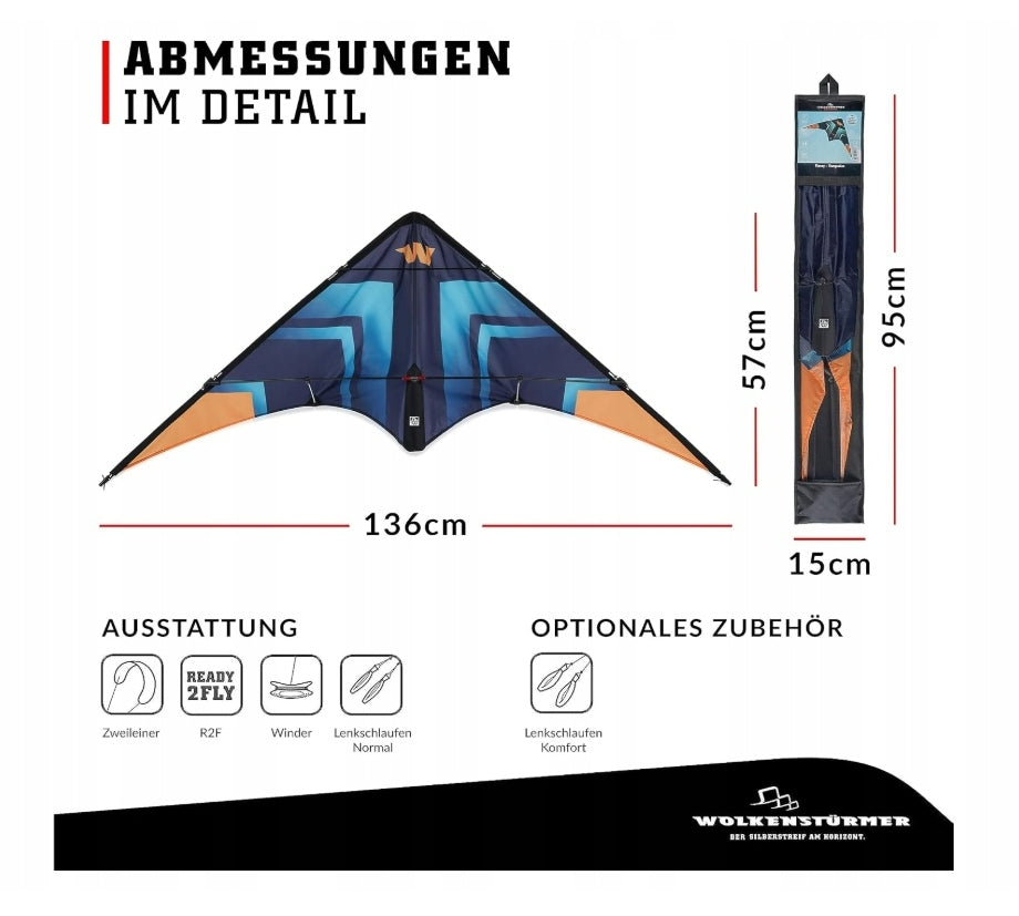 Wolkenstürmer Fancy Children's stunt kite Packaging status original