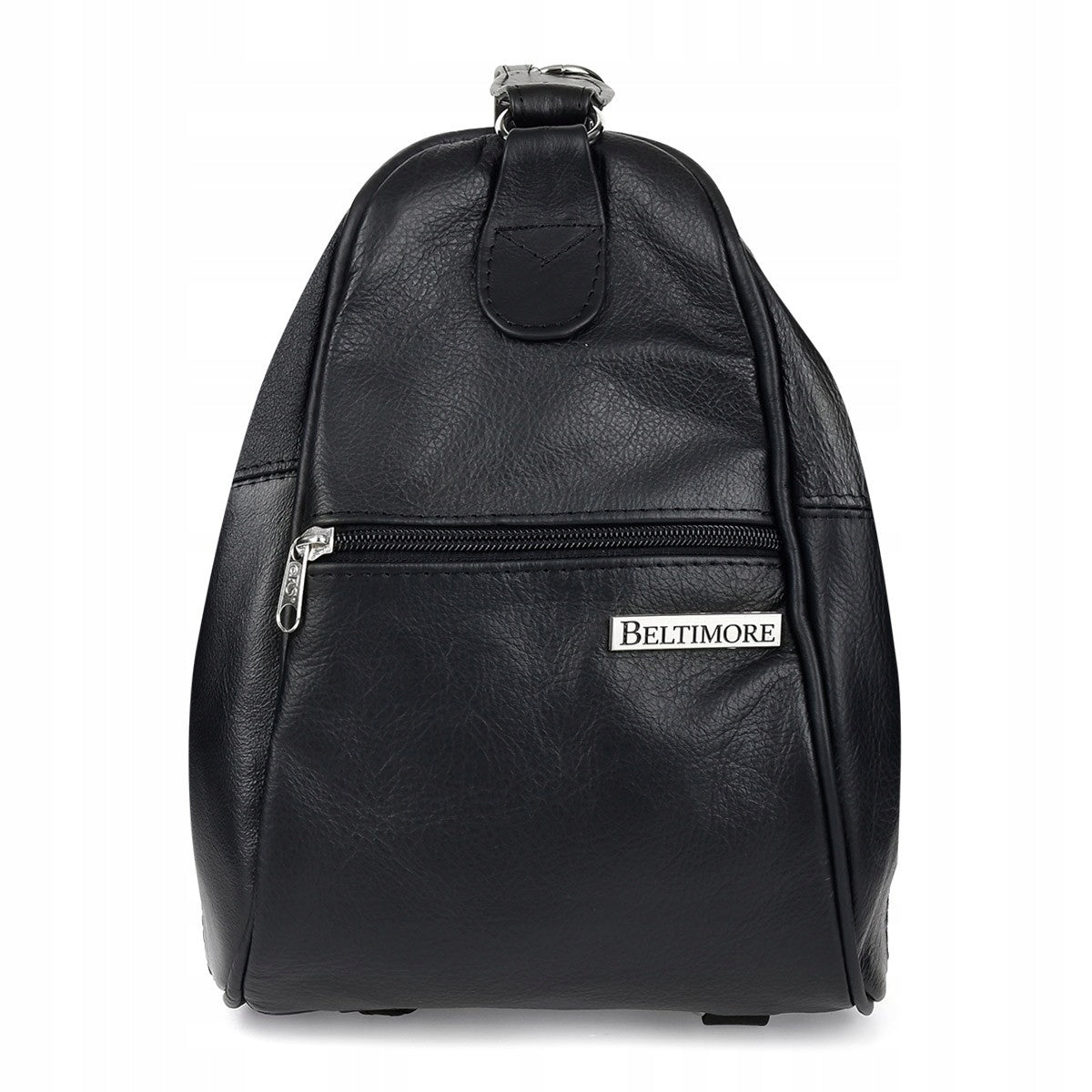 Women's Backpack 2in1 Beltimore 019 Leather Black Elegant One Shoulder Brand Beltimore