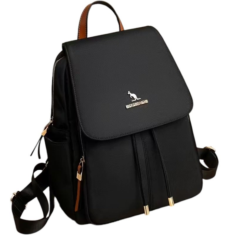 Women's Backpack BLACK Backpack With Flap Urban Spacious Material