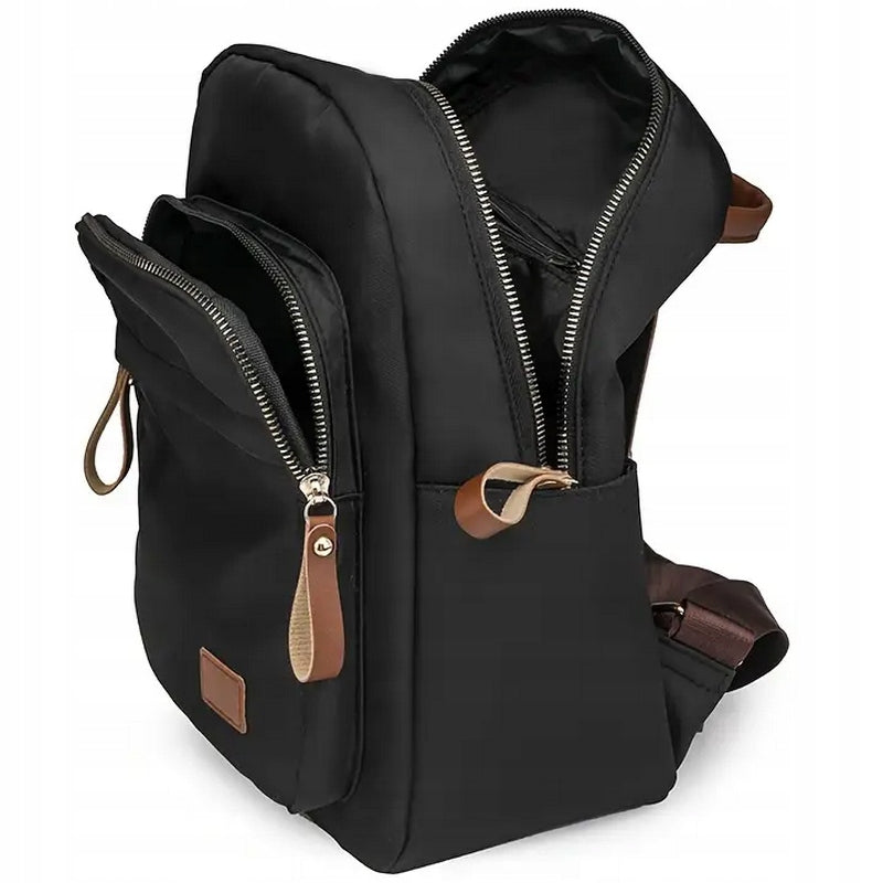 Women's Backpack Black Brown Backpack for Urban Work Trip Brand no brand