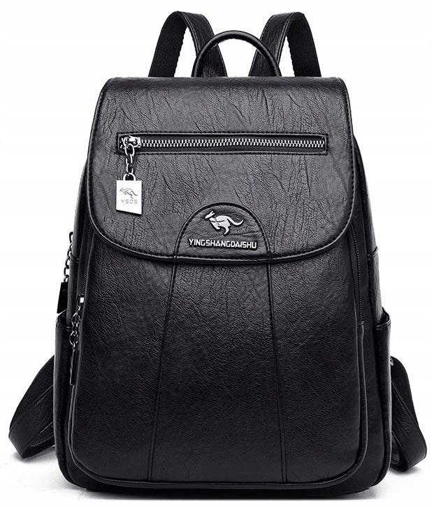 Women's Backpack Black School Work Backpack Elegant Eco Leather Gift
