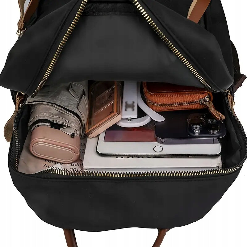 Women's Backpack Black Spacious | Stylish Backpack for Work and School Brand no brand