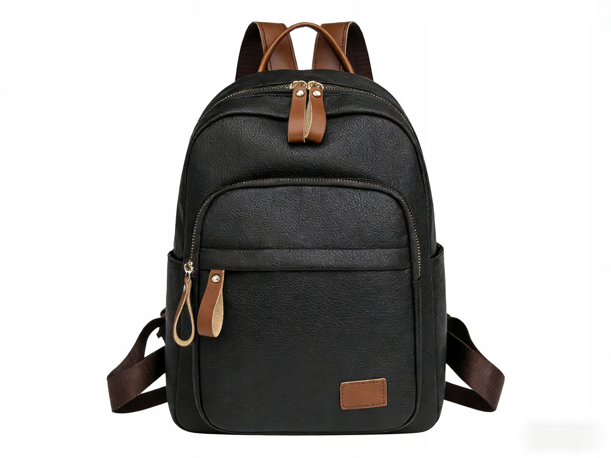 Women's Backpack Black Spacious | Stylish Backpack for Work and School