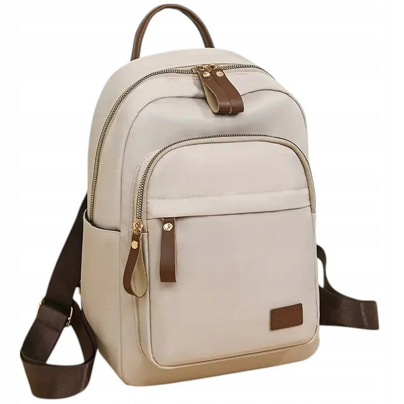 Women's Backpack Cream Beige Brown Backpack for Urban Work Trip Brand Likado