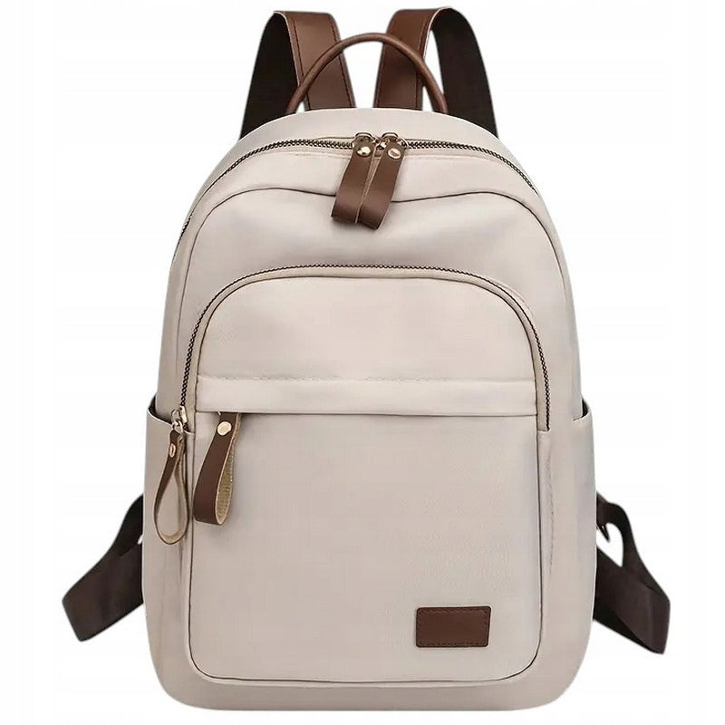 Women's Backpack Cream Beige Brown Backpack for Urban Work Trip