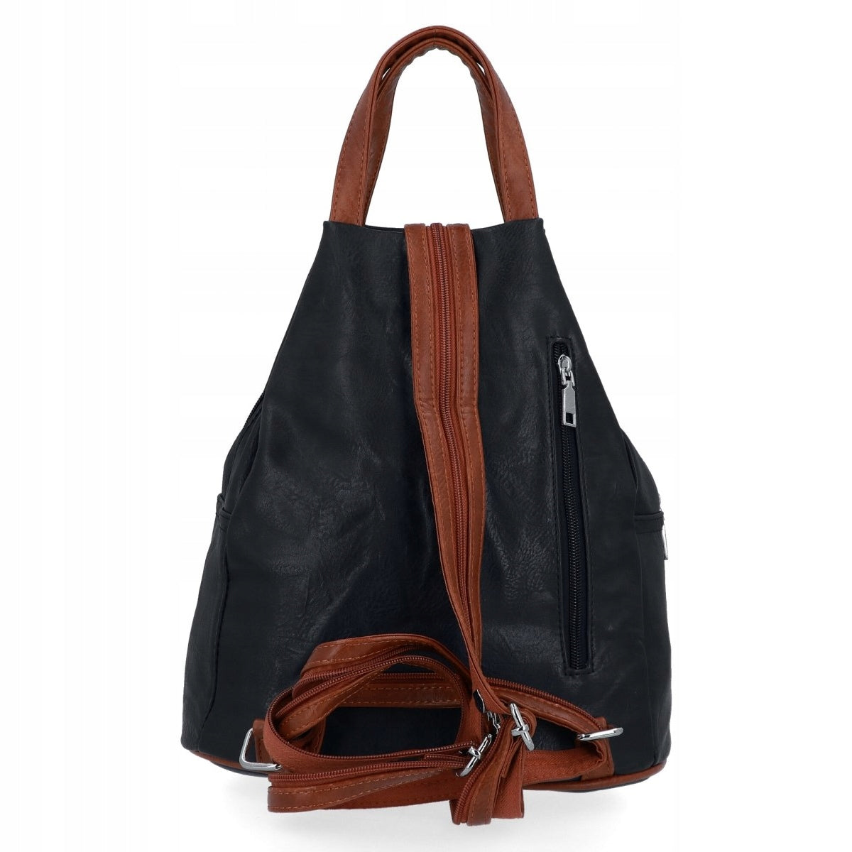 Women's Backpack Eco Leather Urban Black/Brown Herisson 1552L2045 EAN (GTIN) 5904865629633