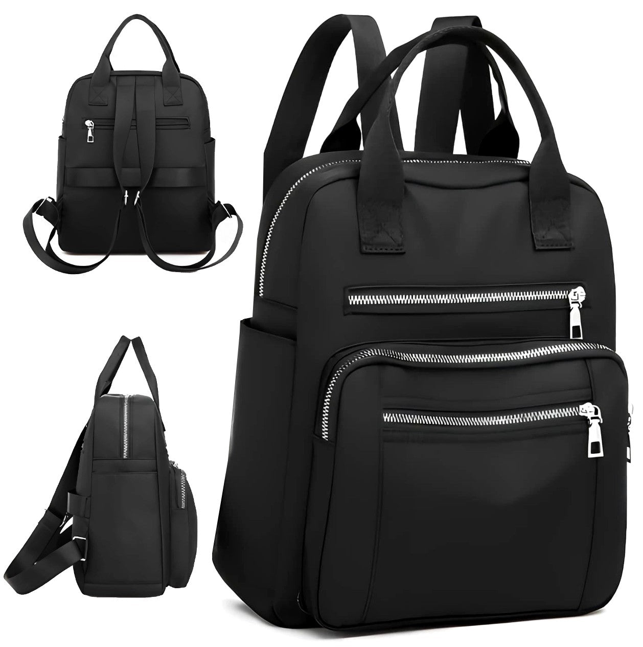 Women's Backpack Elegant Urban Black Work School Bag Waterproof Large Brand EdiBazzar