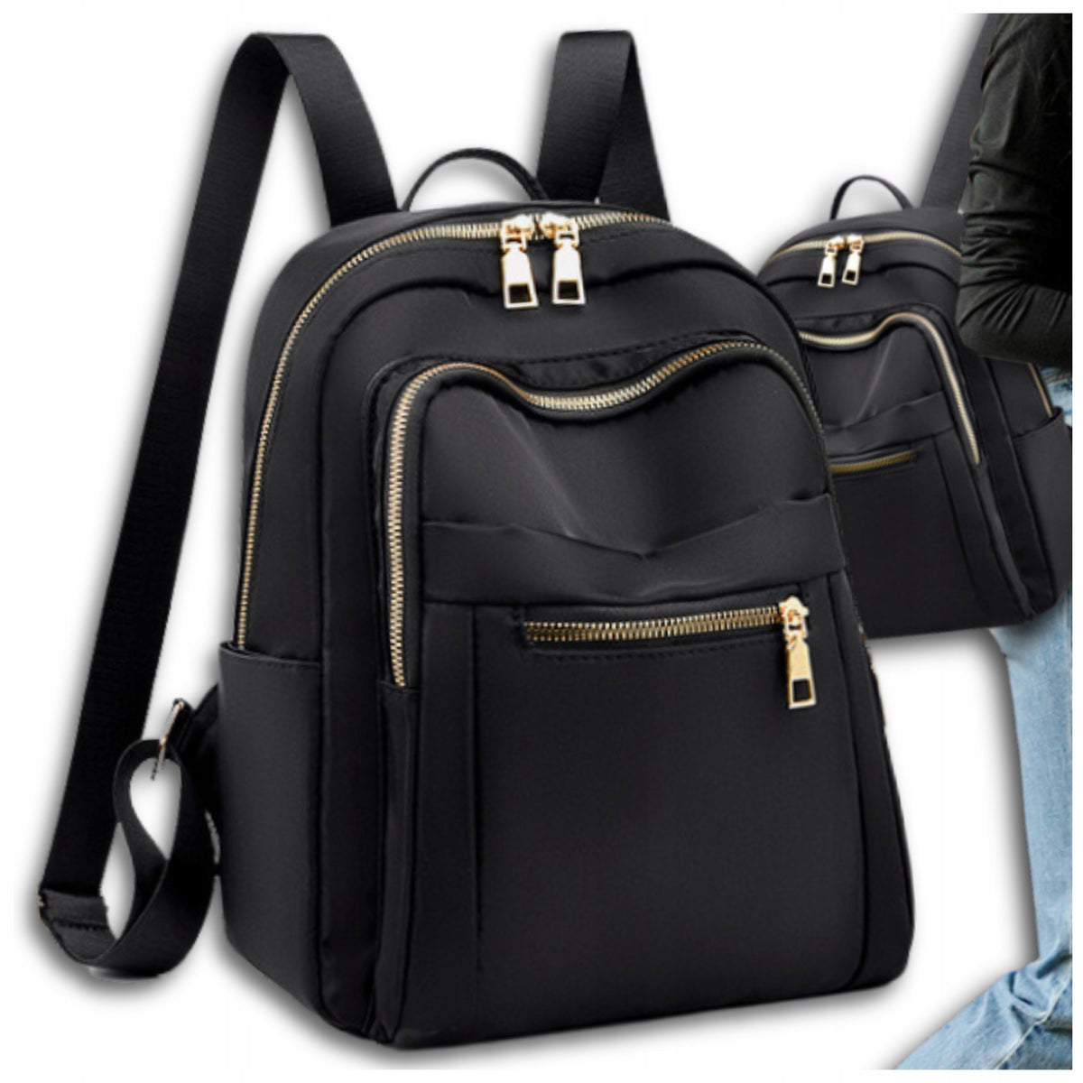 Women's Backpack Elegant Urban School Retro Large Waterproof Black Lightweight Brand EdiBazzar