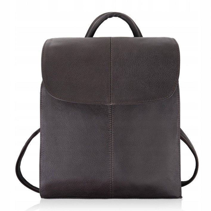 Women's Backpack Leather Brown Small City Backpack Casual Abruzzo