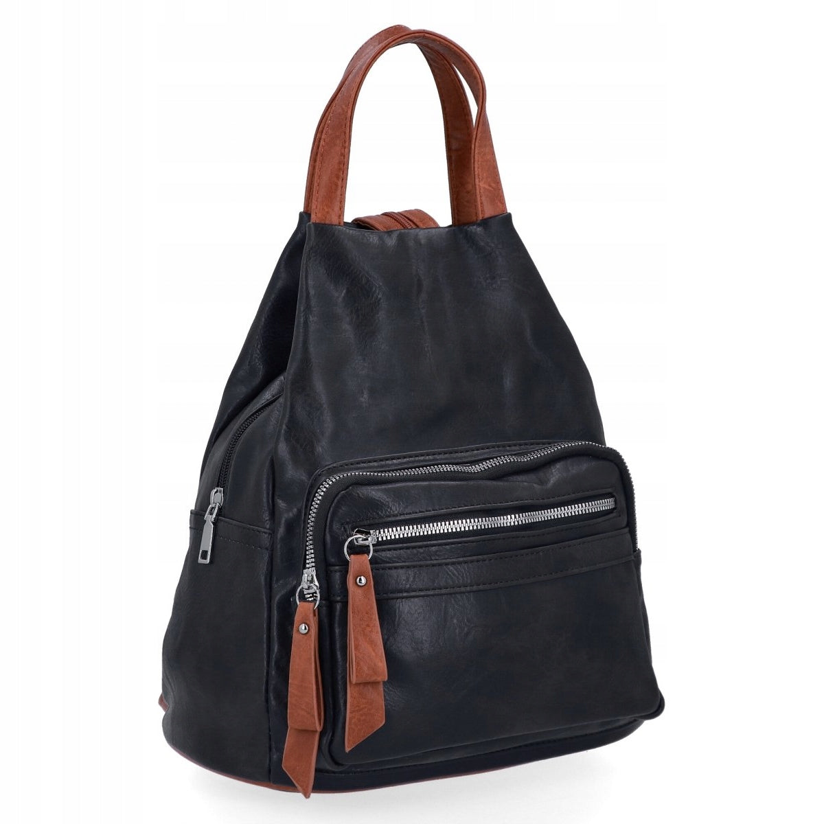 Women's Backpack Leather Eco Leather Black Herisson 1502H308 Brand HERISSON