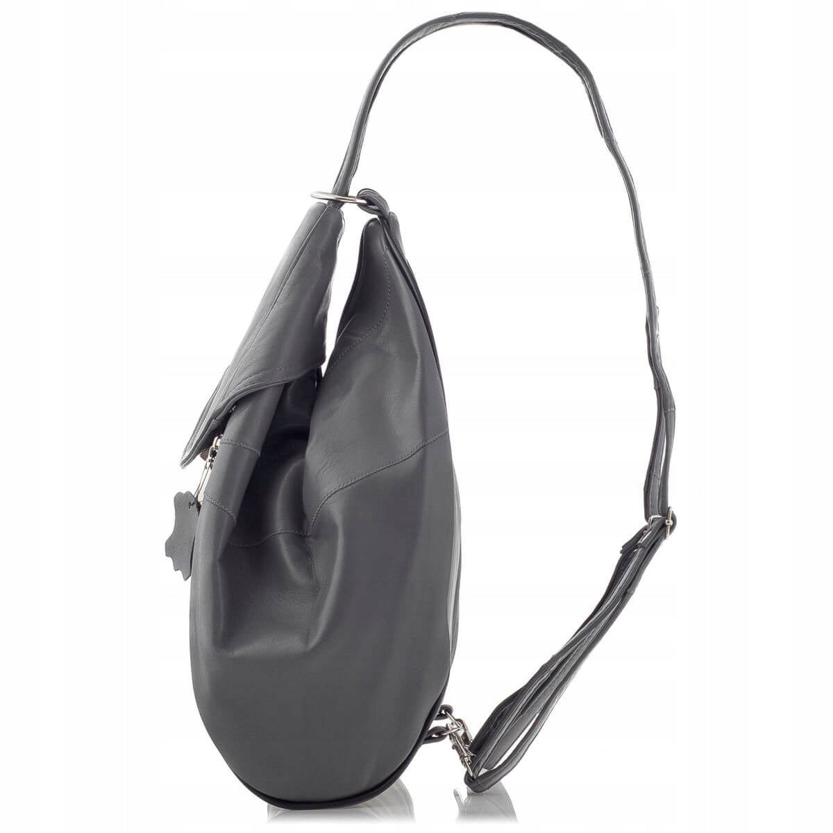 Women's Backpack Leather Elegant Lavender Genuine Leather Rene Belveder Brand Belveder
