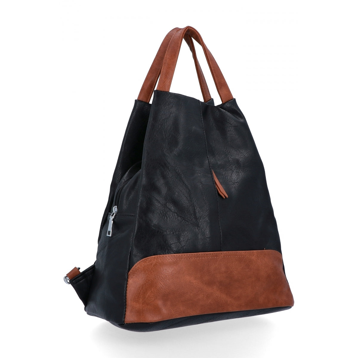 Women's Backpack Leather Urban Black/Brown Herisson HR1452B586