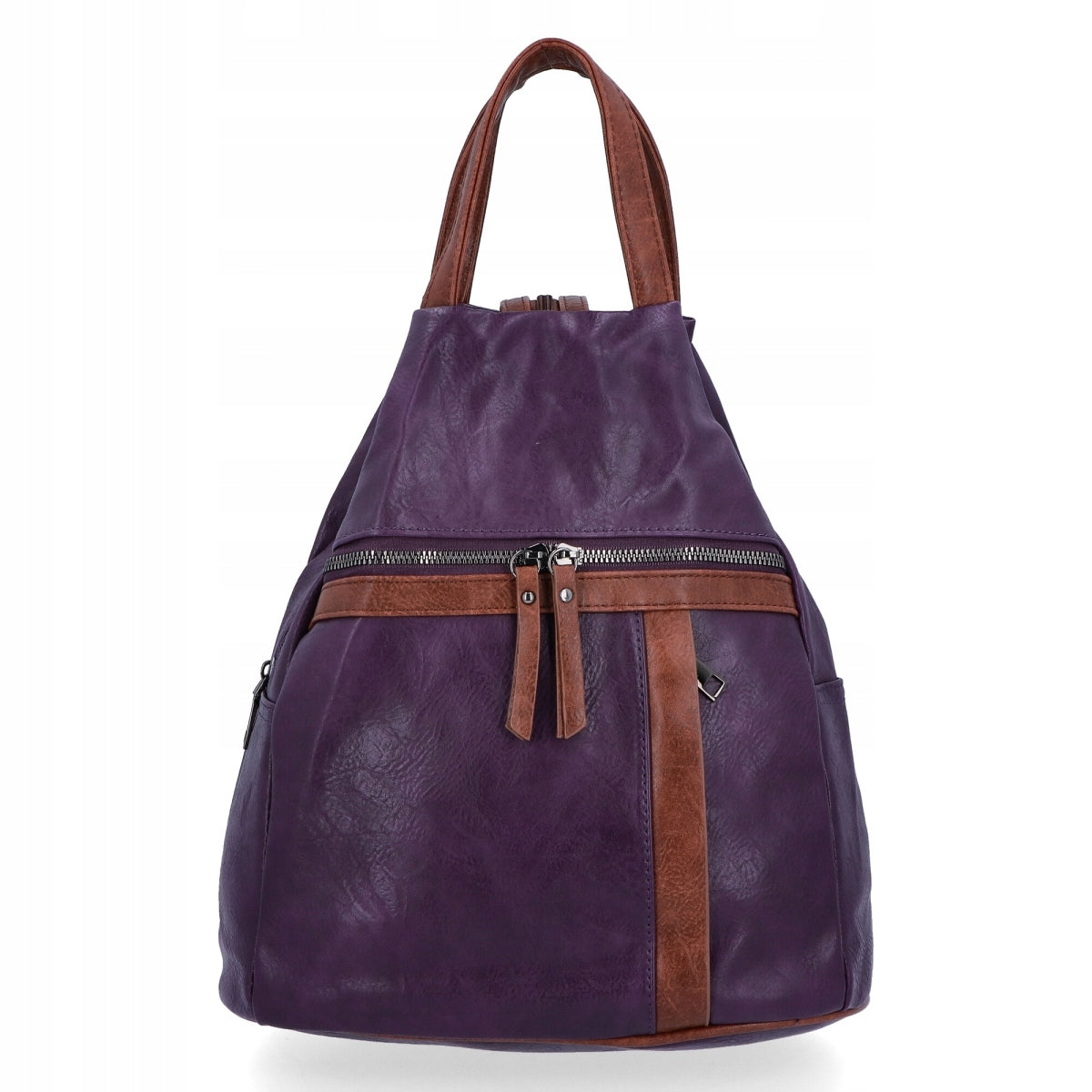 Women's Backpack Leather Urban Elegant Dark Purple Herisson 1402B321