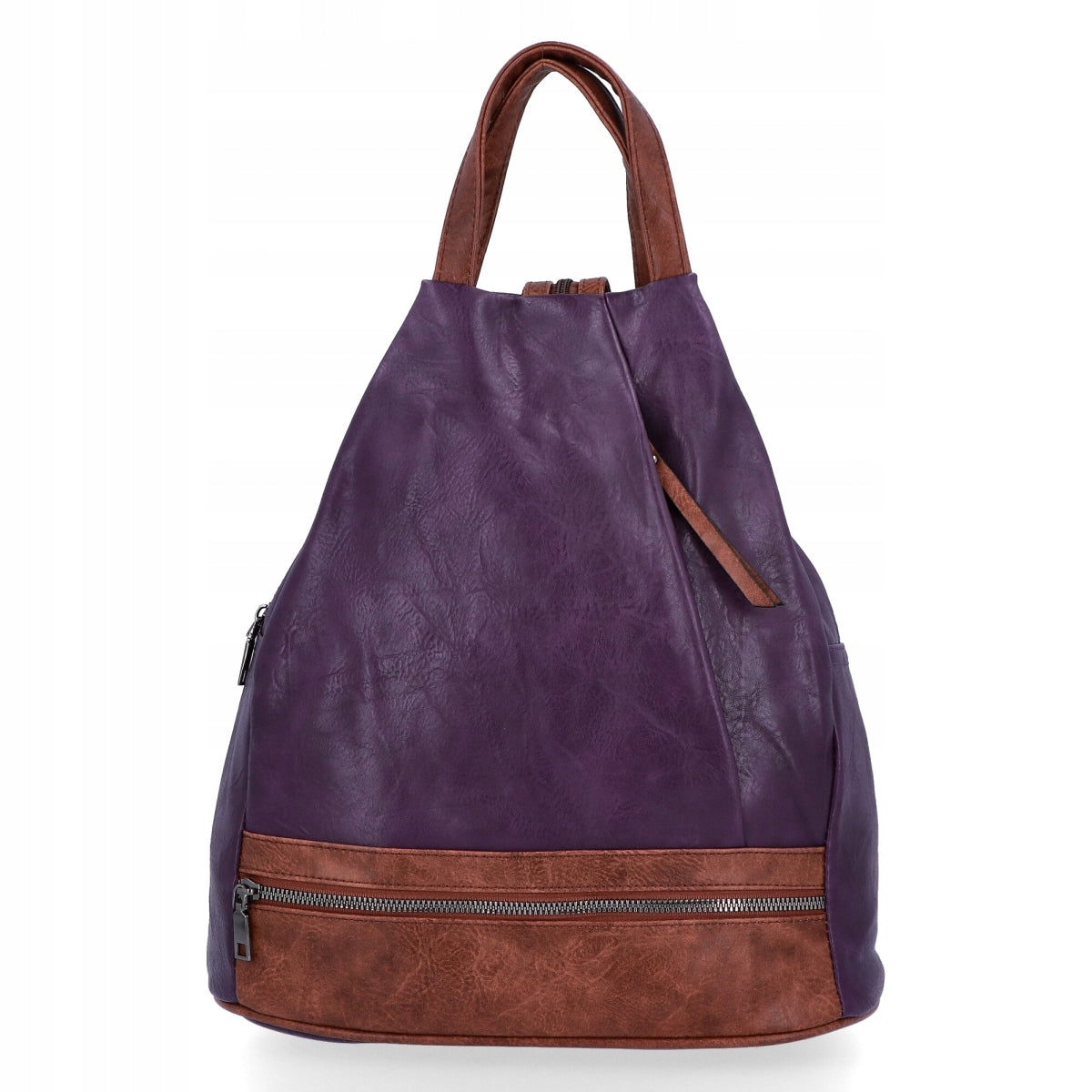 Women's Backpack Leather Urban Purple Herisson 1552H2023-51 Brand HERISSON