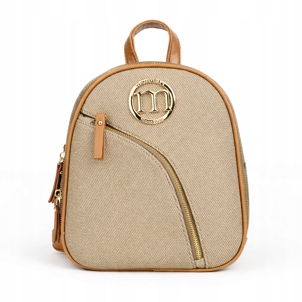Women's Backpack MONNARI BAG1980 Khaki Green Small Urban Stylish 2 Compartments Packaging status original