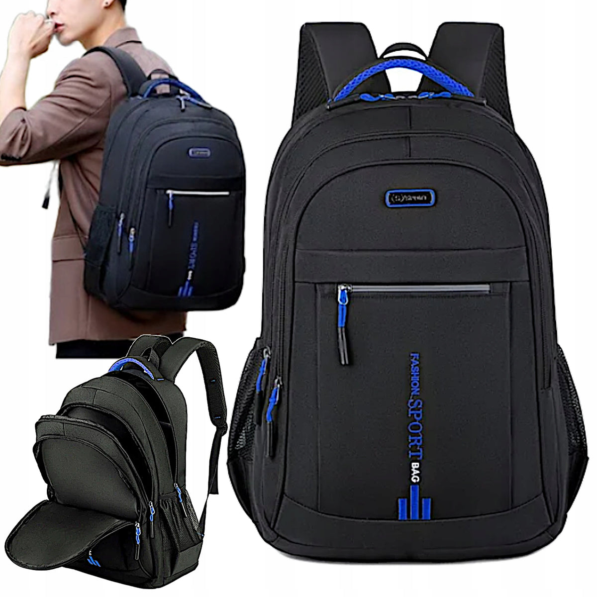 Women's Backpack Men's Hiking Sports Strong School Laptop Satchel
