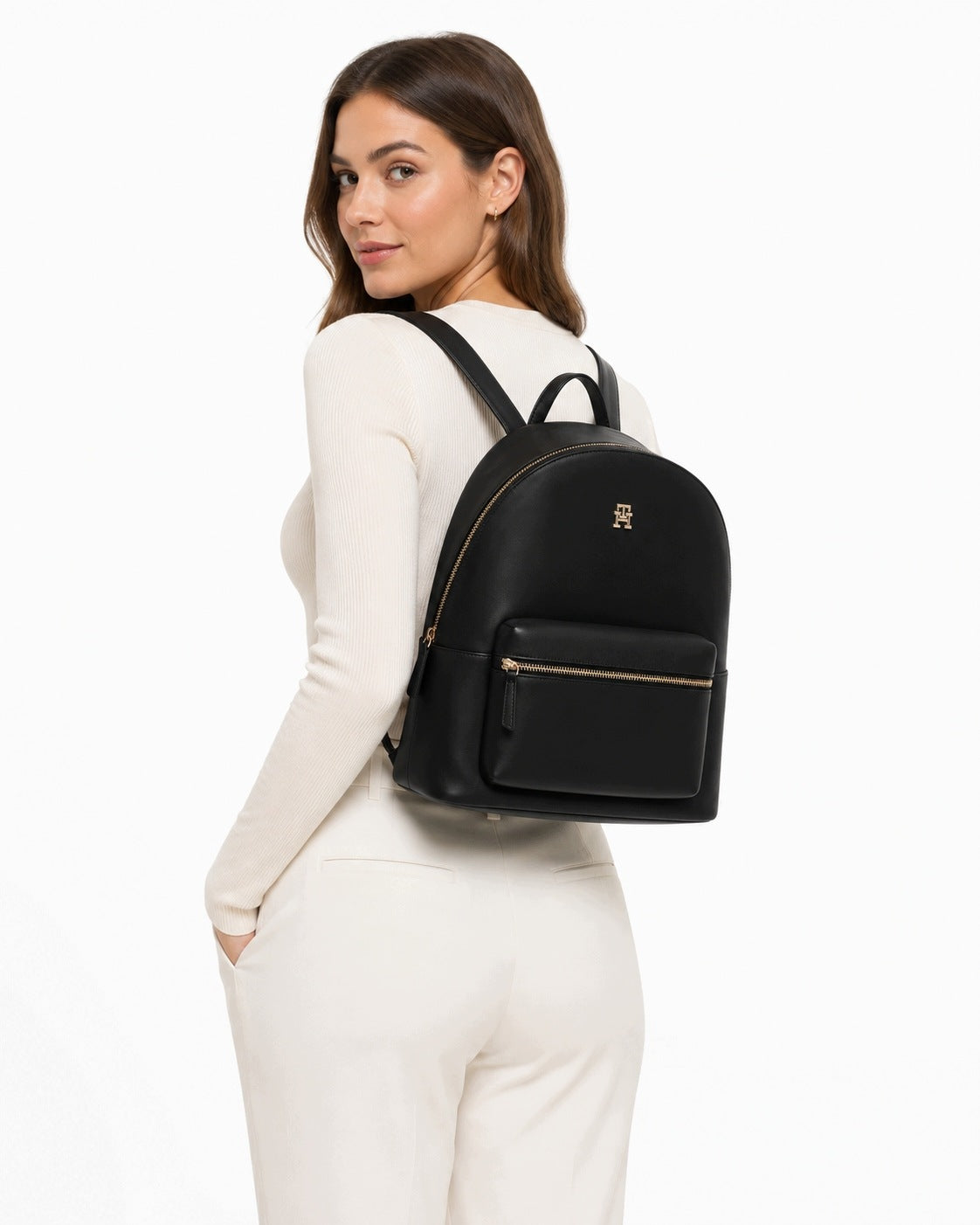 Women's Backpack TOMMY HILFIGER AW0AW17163 Black Elegant Packaging status original