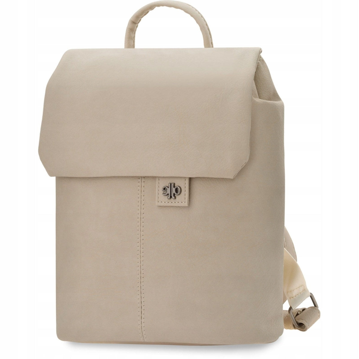 Women's Backpack Urban Backpack Small Fashionable Eco Leather Beige Packaging status original