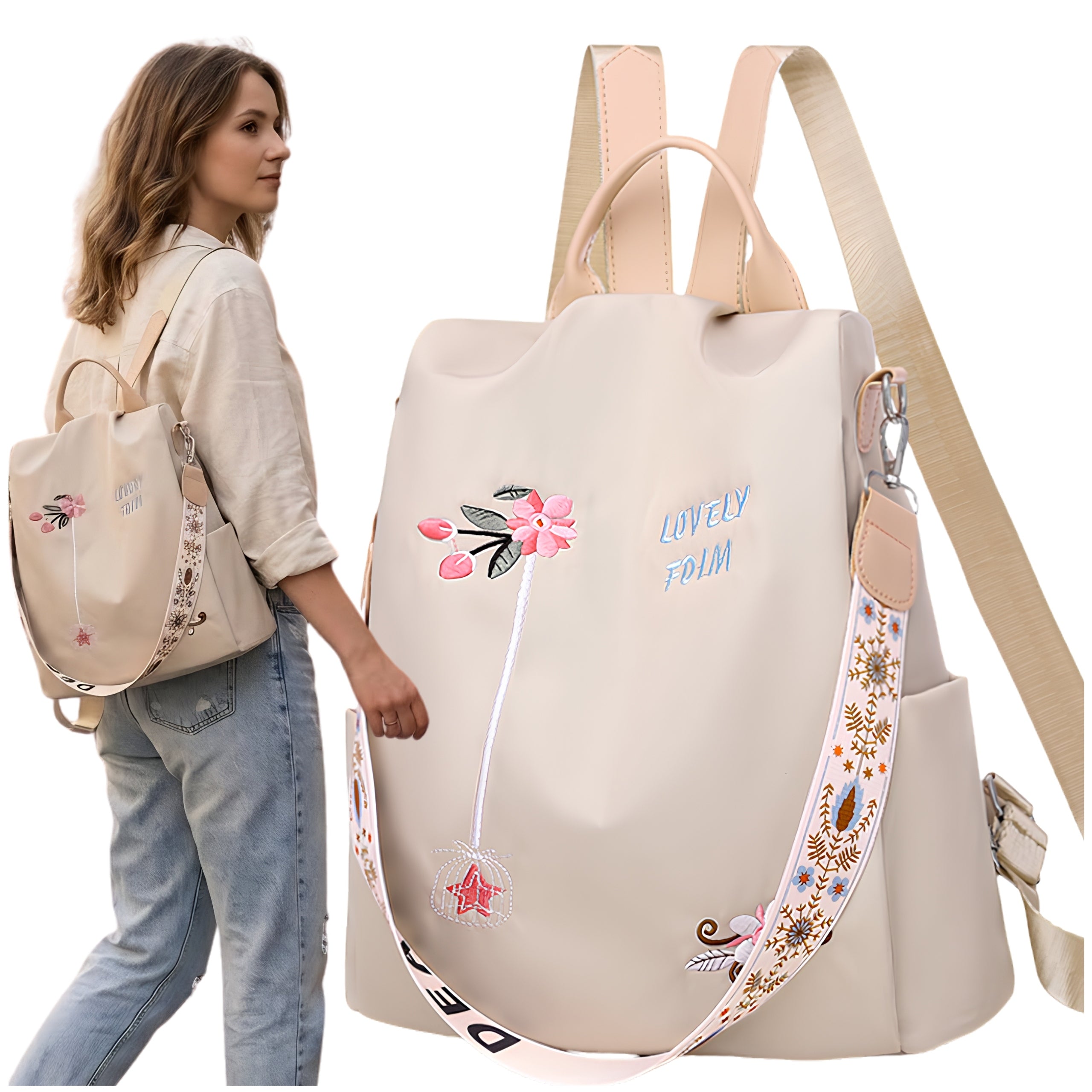 Women's Backpack Urban Sports Spacious Fashionable Brand EdiBazzar
