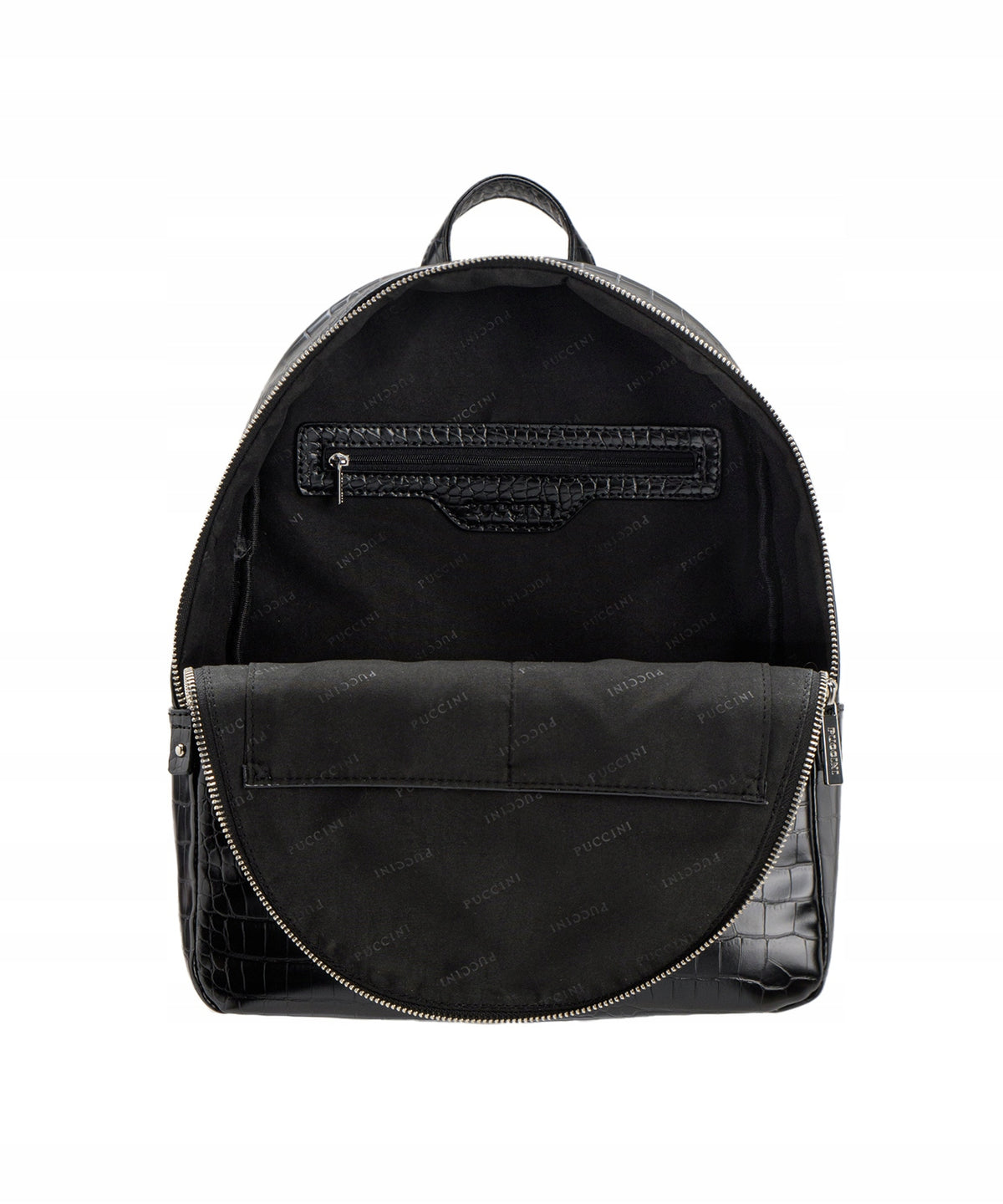 Women's Backpack Urban Work Invoice Crocco PUCCINI Black BML039P-1 Brand PUCCINI