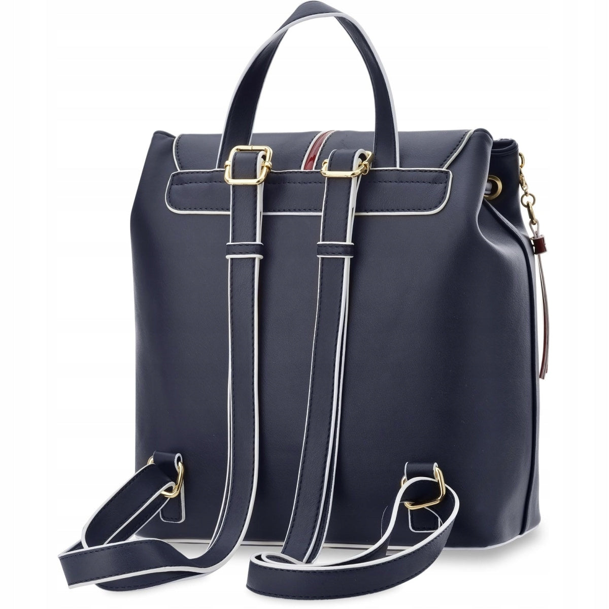 Women's Backpack Work Backpack Elegant Eco Leather Navy Blue Monnari Brand Monnari