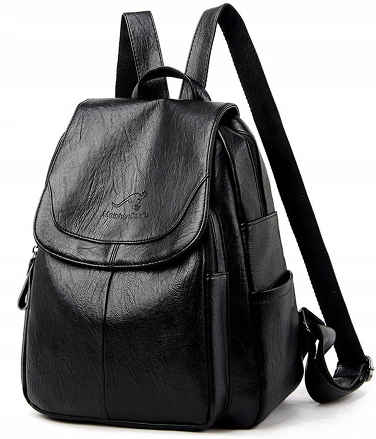 Women's Backpack Work School Backpack Elegant Eco Leather Black Gift